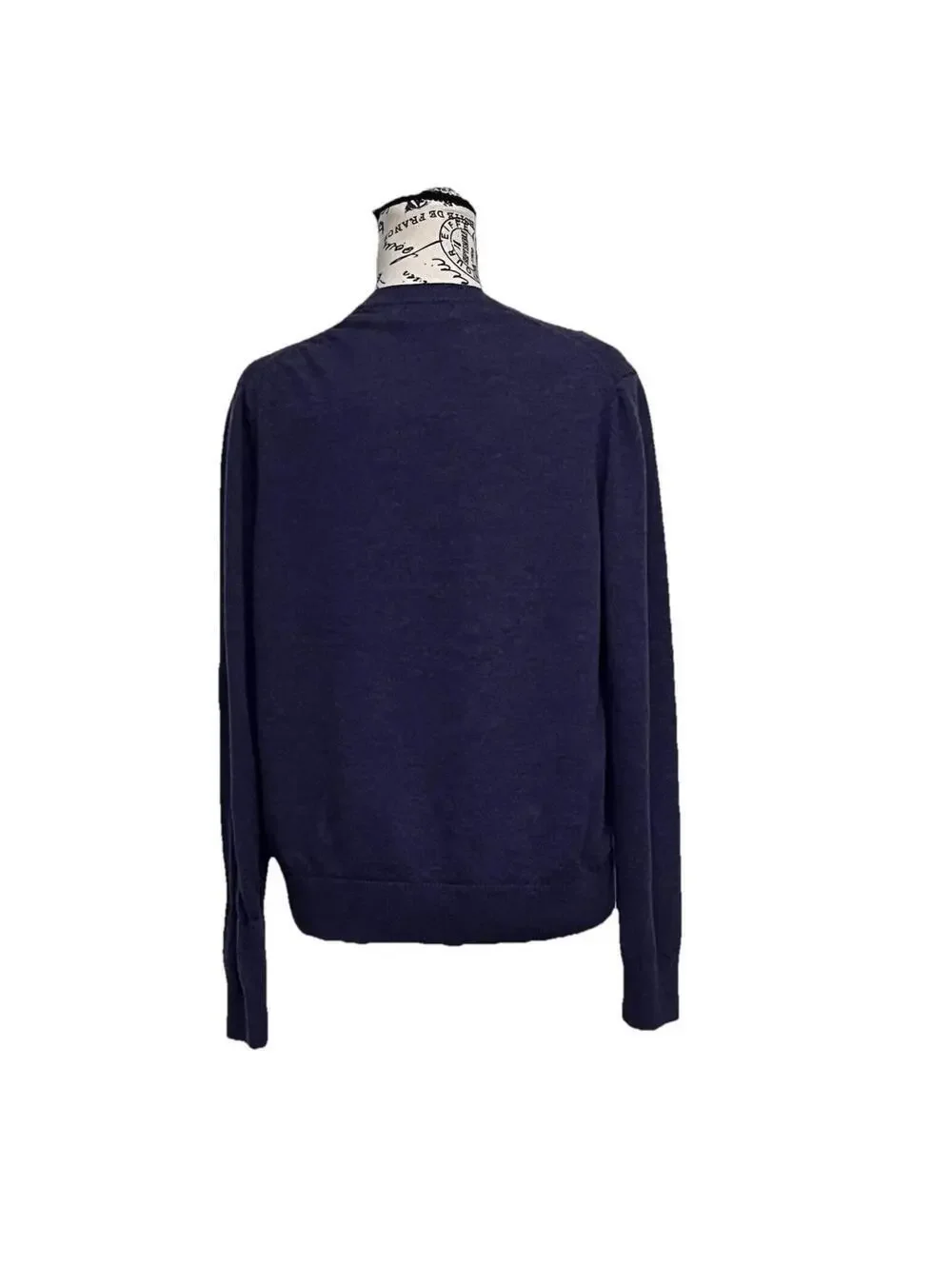 Banana Republic Mens Sweater 100% Merino Wool V-Neck Sweater Purple L Preppy